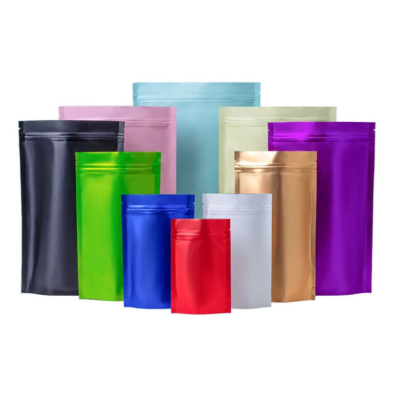 coloured stand up pouches