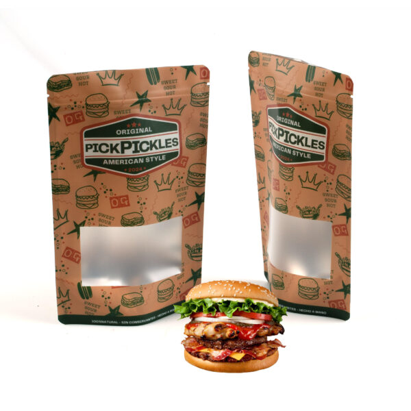 stand up pouch with window wholesale