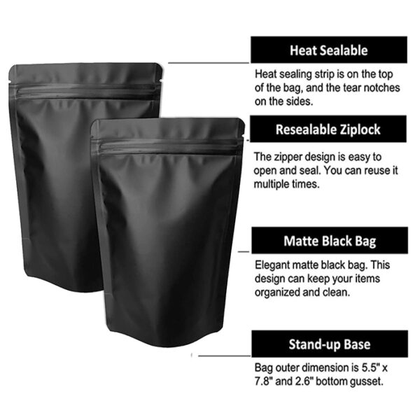 black kraft stand up bags wholesale