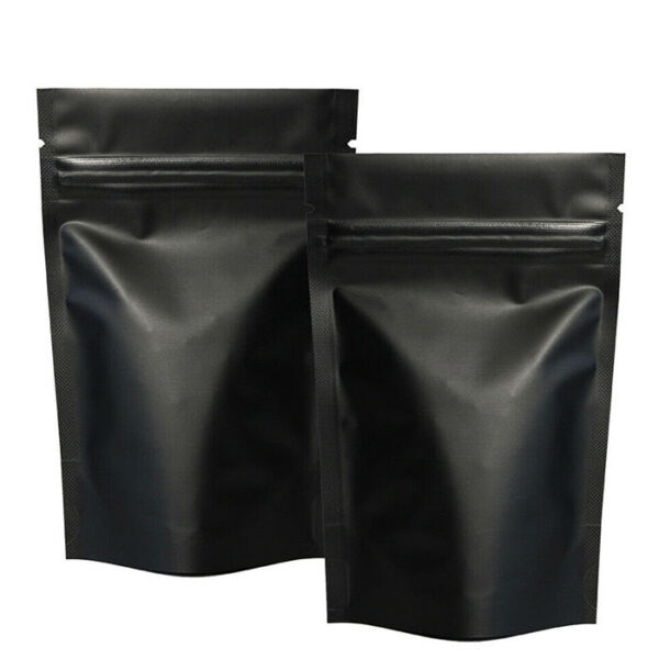 black kraft stand up pouches