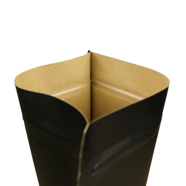 black stand up pouch with window wholeale