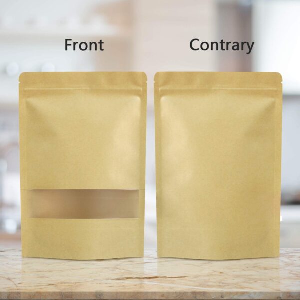 Compostable stand up pouch with window manufacturer