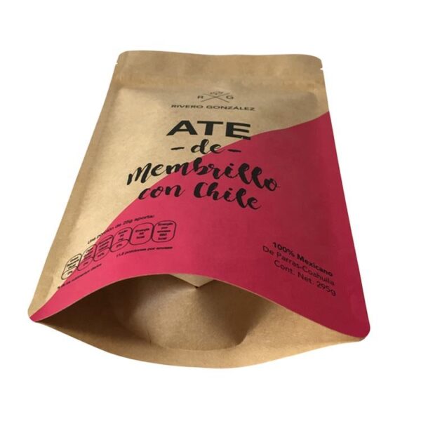 custom printed kraft stand up pouches supplier