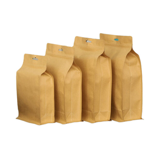 custom flat bottom kraft paper bags