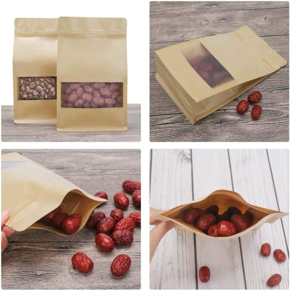 kraft paper ziplock bag with window supplier