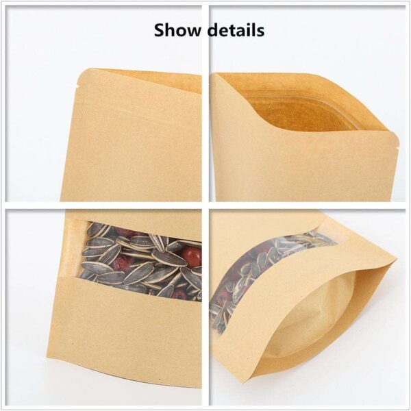 kraft paper pouch zipper