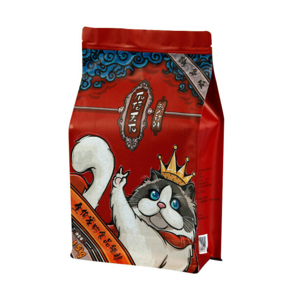 custom pet food flat bottom bag manufacturer