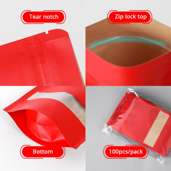 resealable kraft paper bags with window supplier