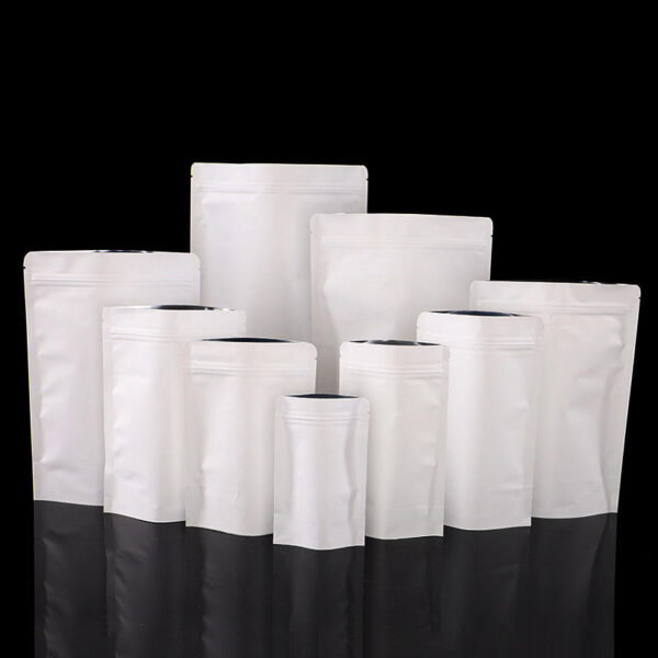 white kraft stand up pouch manufacturer