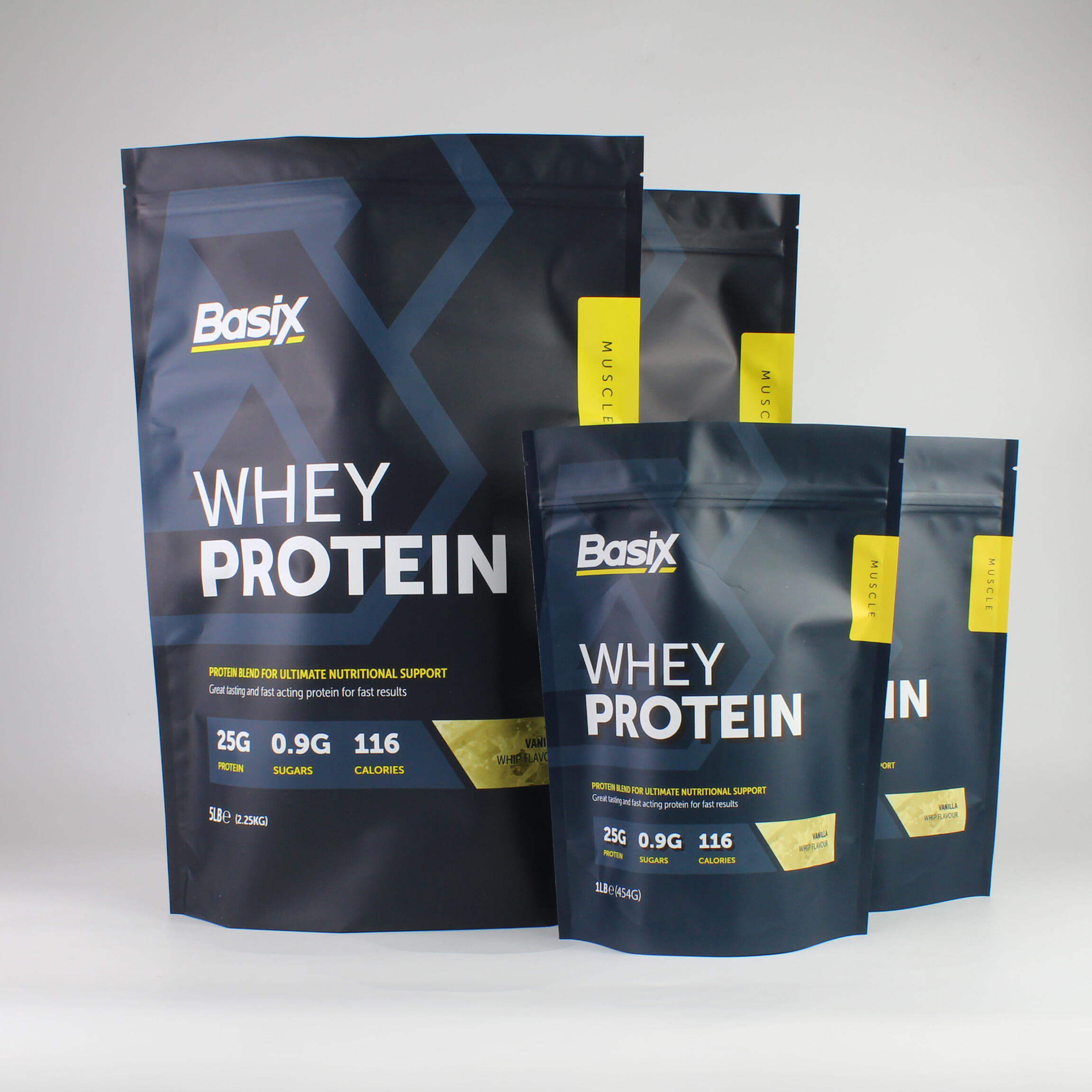 Protein Powder Stand-up Pouches with zip lock