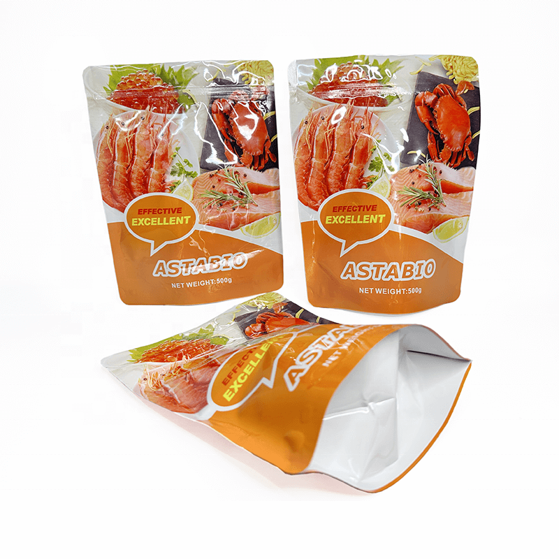 Frozen seafood stand-up pouches with ArcticZip technology