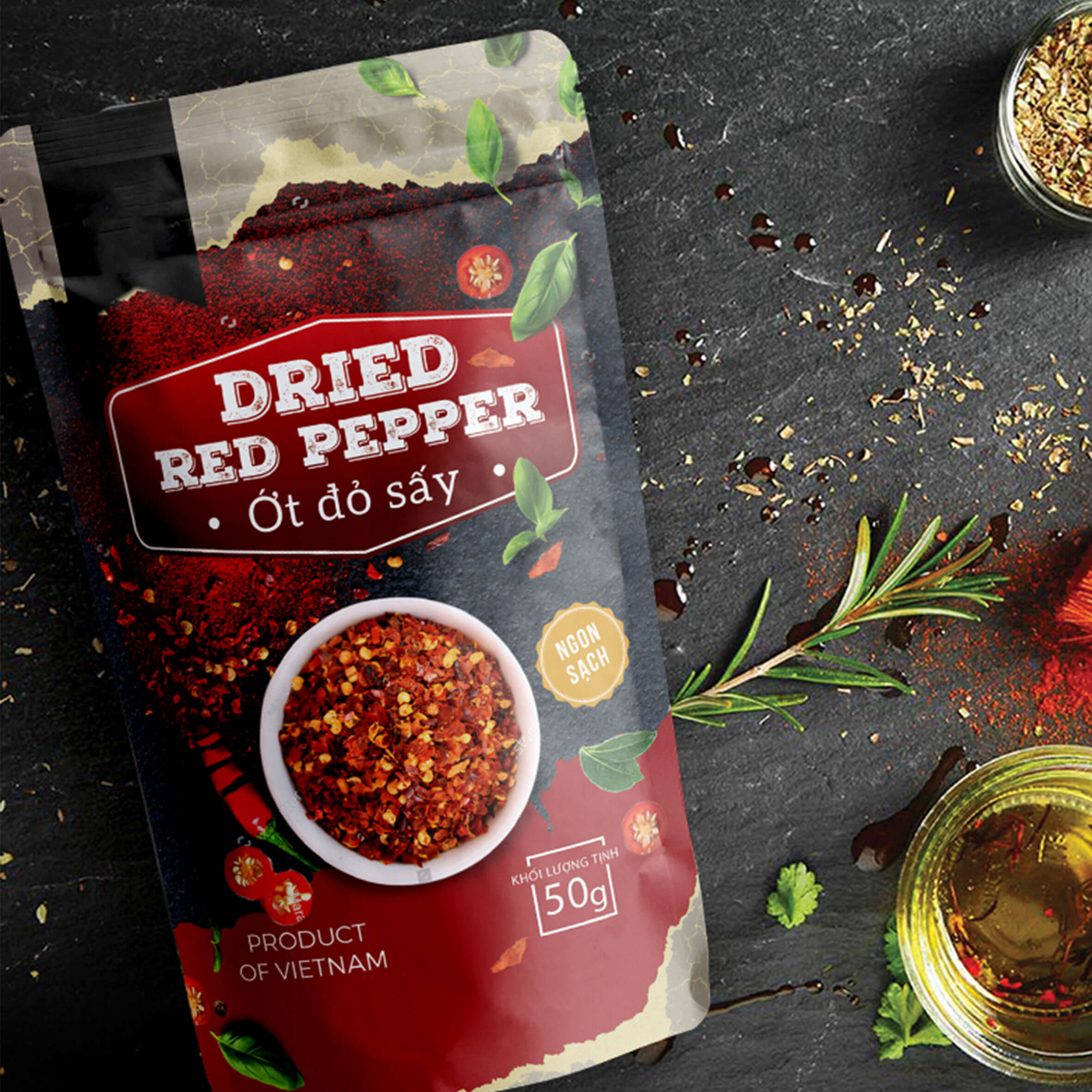 Custom standing pouch for spice packaging