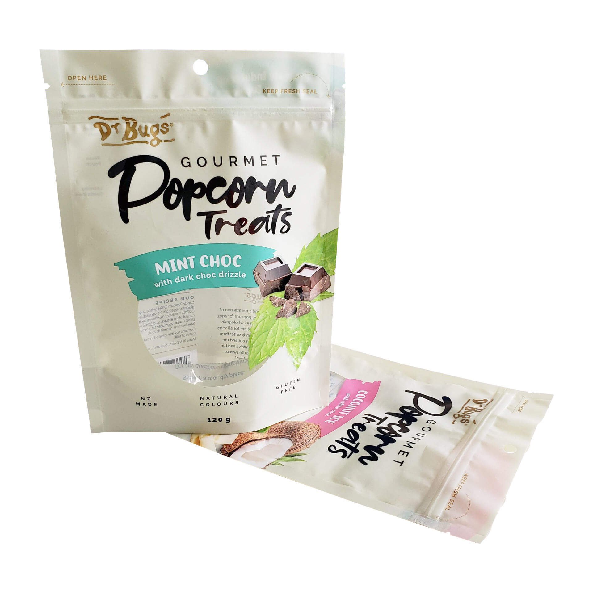 Stand up pouches with window frost-free technology