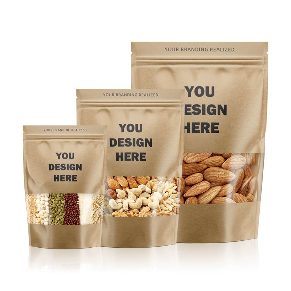 Stand up zipper bag sealed state