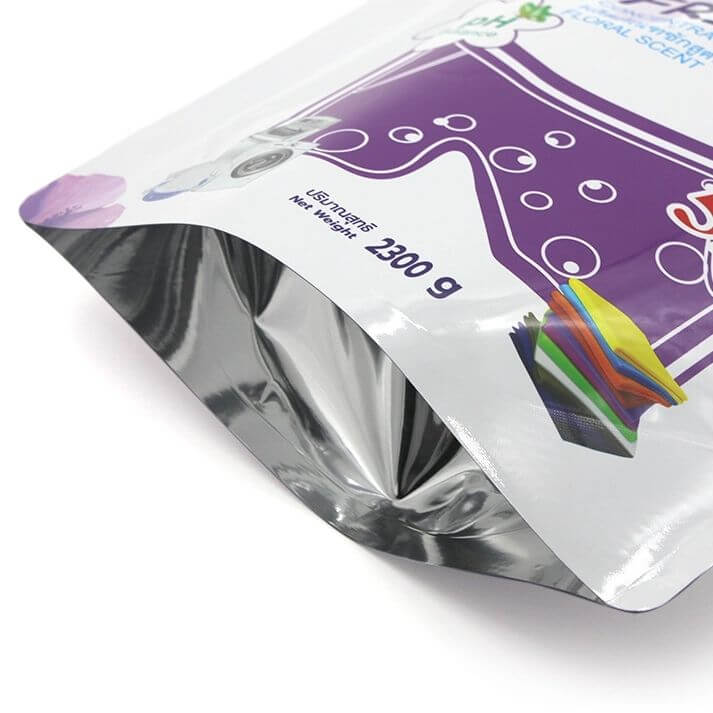 Custom stand up pouches filling neck structure