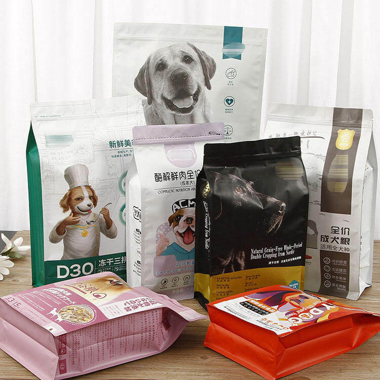 Resealable pet food pouches