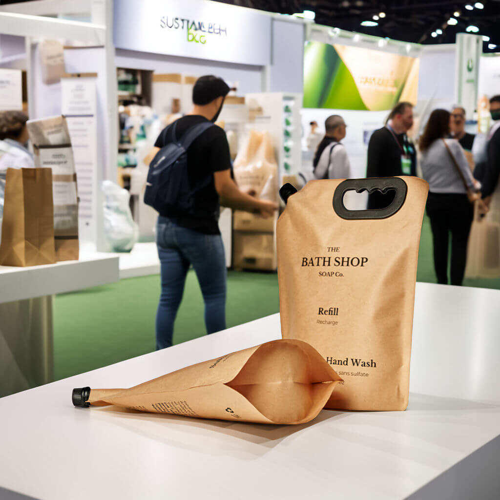Custom shampoo stand-up pouches manufacturing