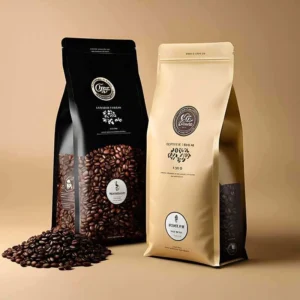 Certified Compostable Coffee Bean Pouches with Degassing Valve