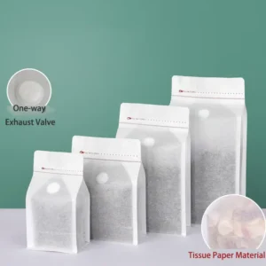 white coffee bags manufacturer