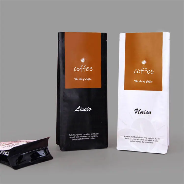 Whole Bean Coffee Packaging with Degassing Valve