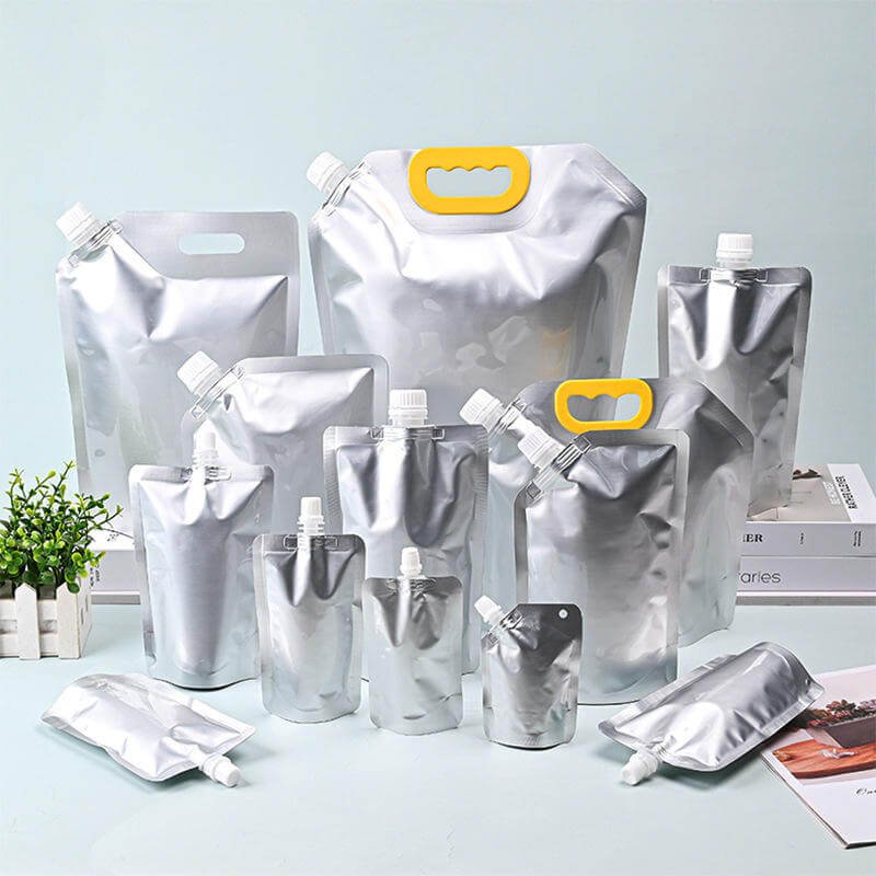 Aluminum foil spout pouch for liquid