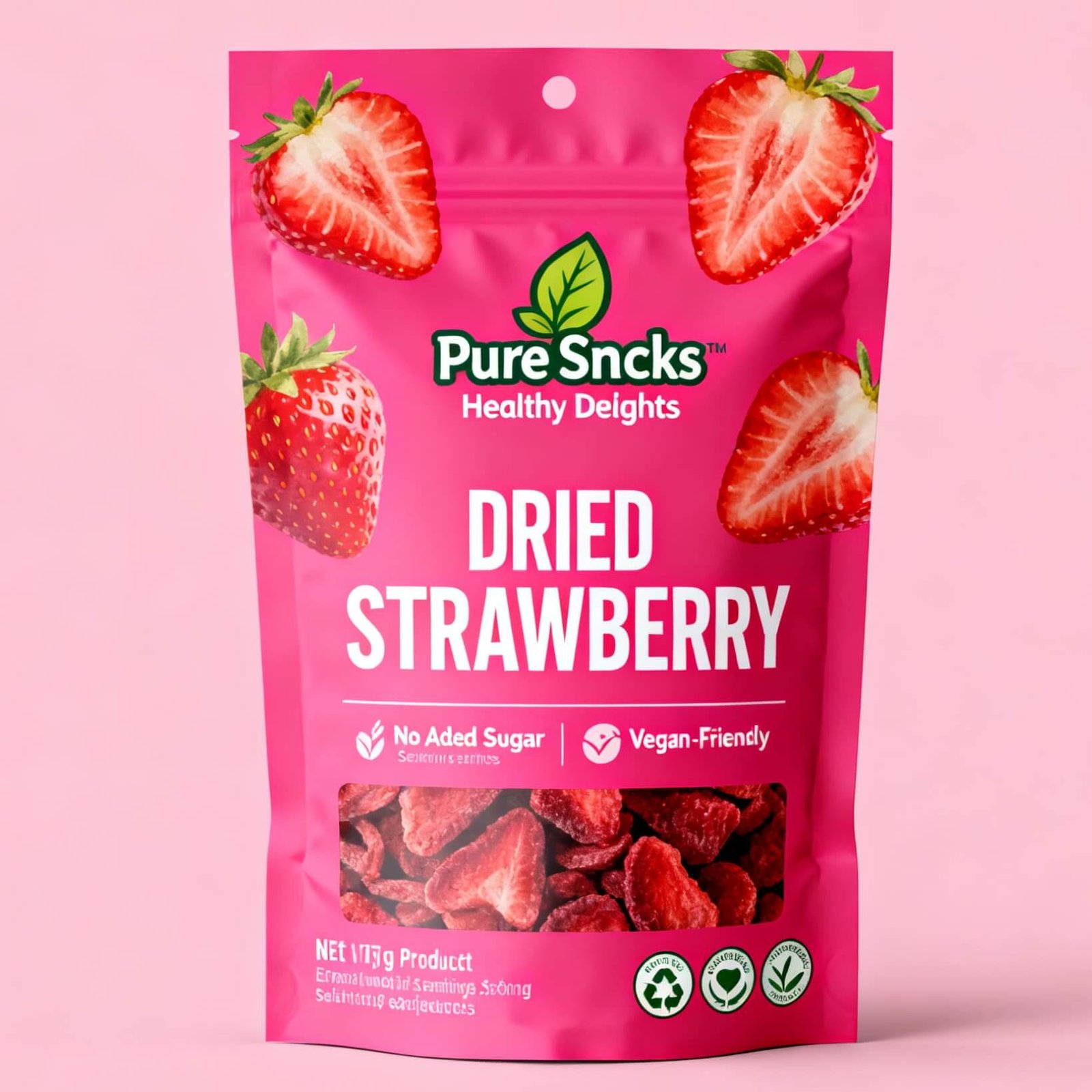 Clear stand up pouch for Canadian snack brand