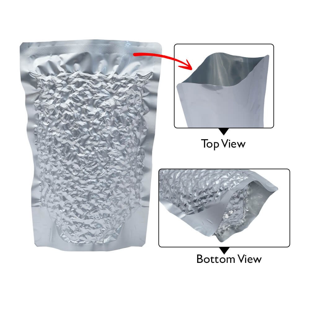 Aluminum foil stand up pouch with zipper