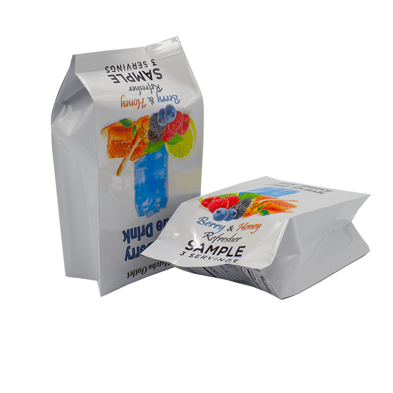 Quad seal flat bottom pouch with four vertical seals