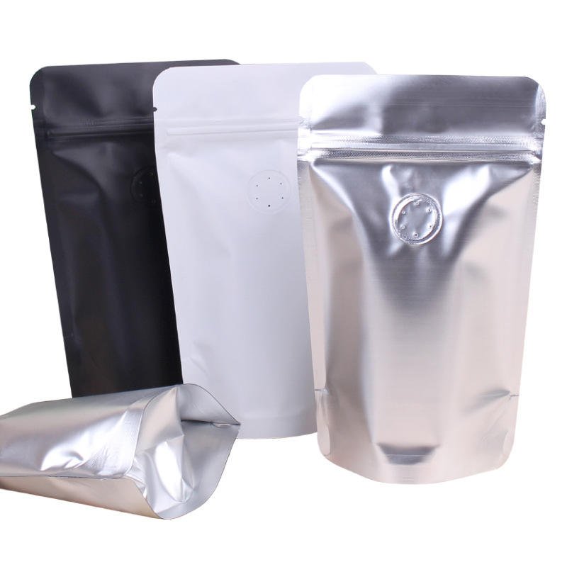 Pure Aluminum Foil Stand Up Coffee Pouch