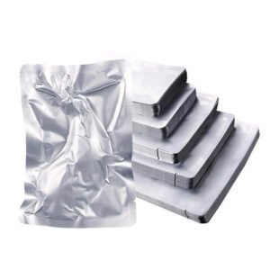 Smooth crystal clear vacuum pouches showing the packed product through the film