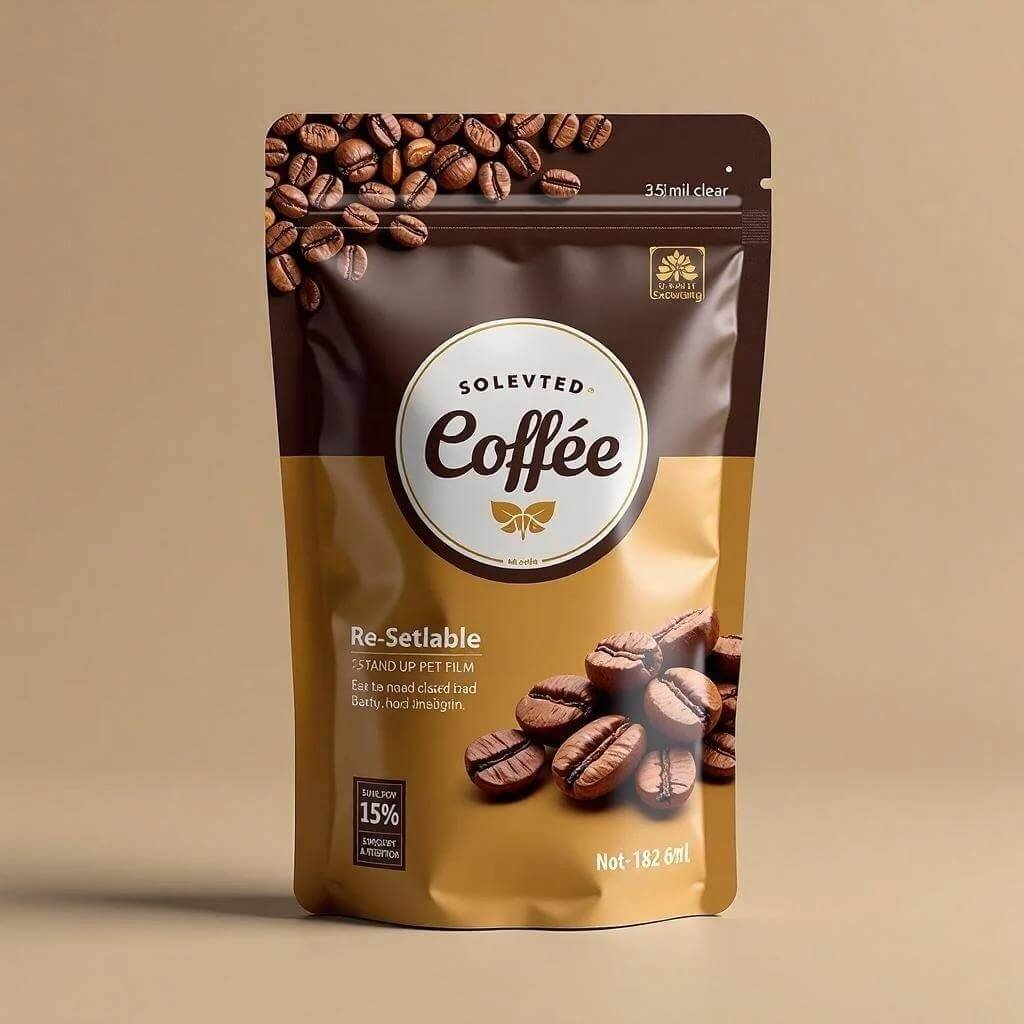 Custom stand up pouches with zipper for food packaging