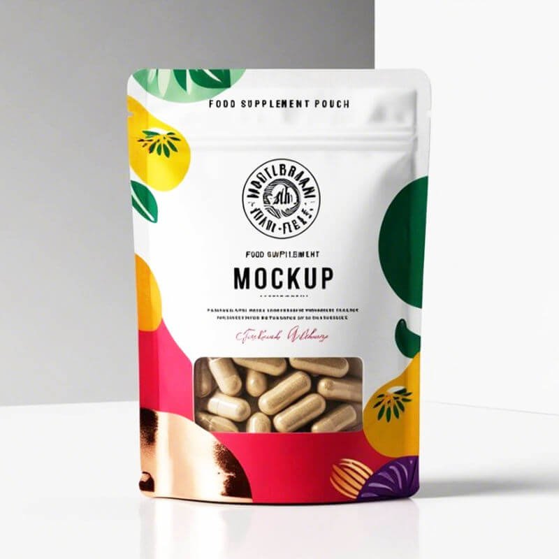 Custom stand up pouches with zipper and logo printing