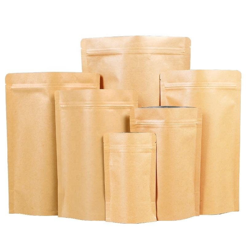 kraft paper zipper pouch