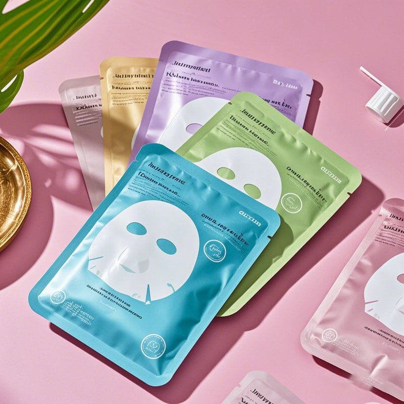 Matte flat bottom pouch for luxury cosmetic packaging