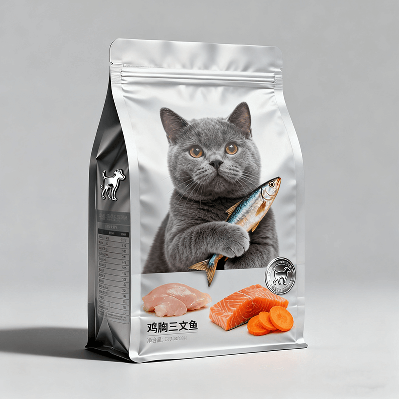 Aluminum foil pet food packaging bags high barrier dog cat food pouches