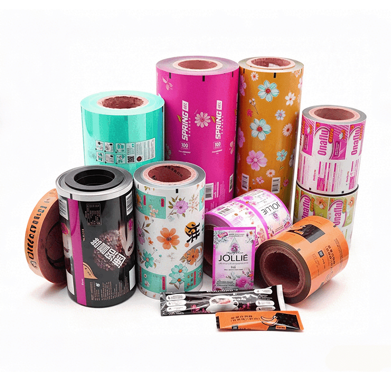 Roll of custom printed biscuit packaging film for flow wrap machines
