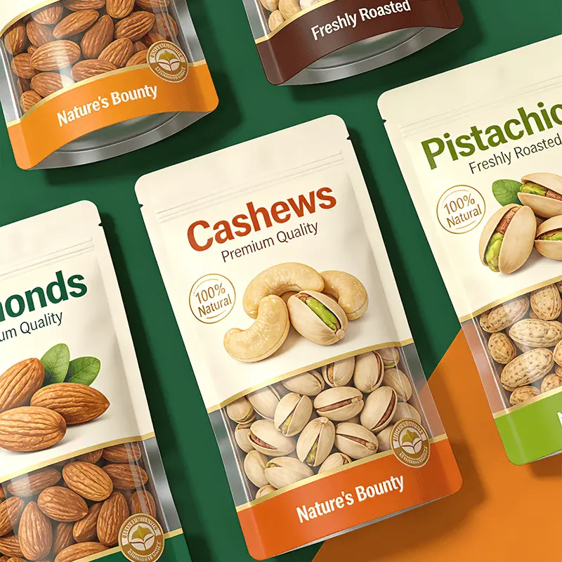 Dried fruit nut packaging high barrier snack bags