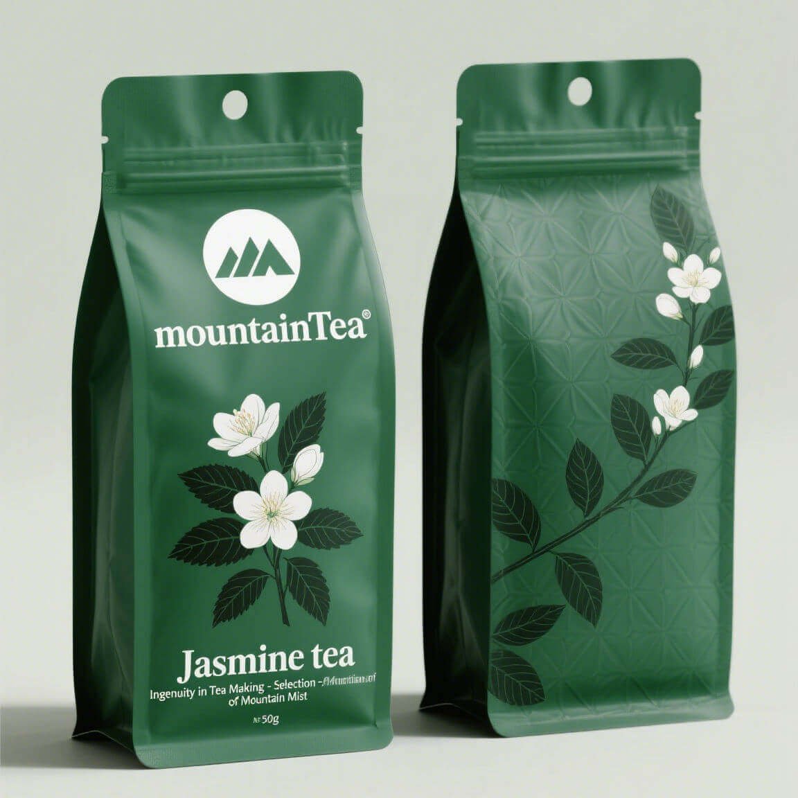 Flat bottom tea bags box pouches premium tea packaging