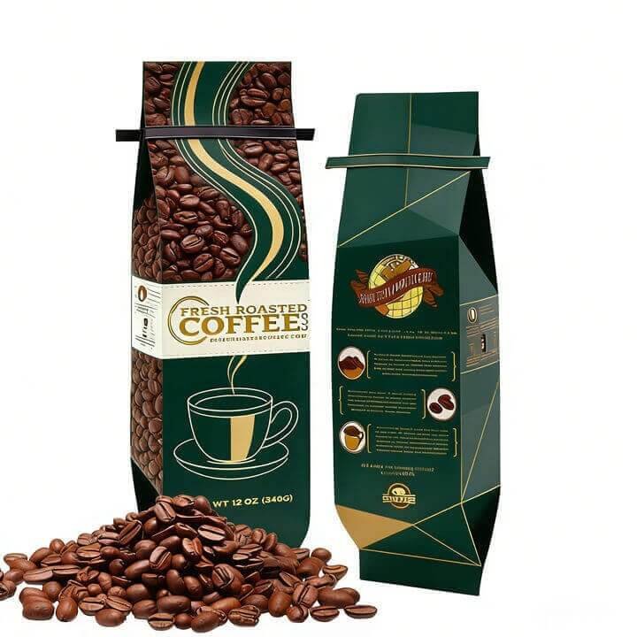 Four side seal coffee bags quad seal packaging for specialty coffee