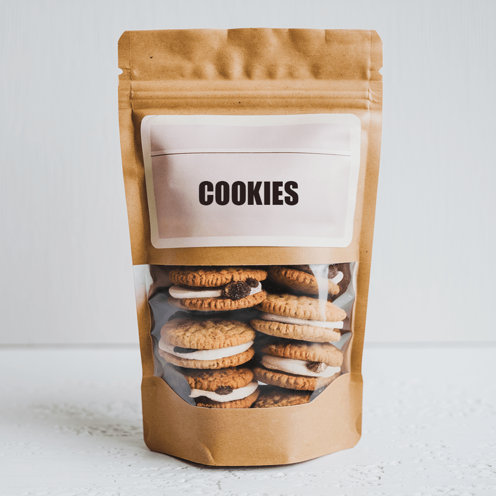 Kraft paper biscuit bag with natural eco-friendly look