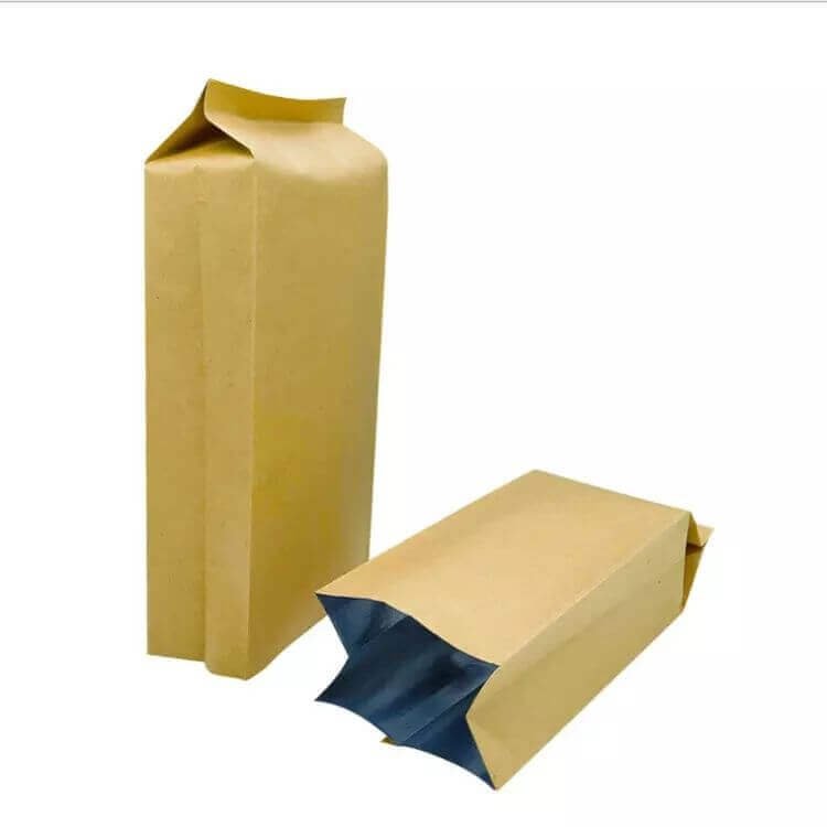 Kraft paper tea packaging bags natural eco friendly tea pouches