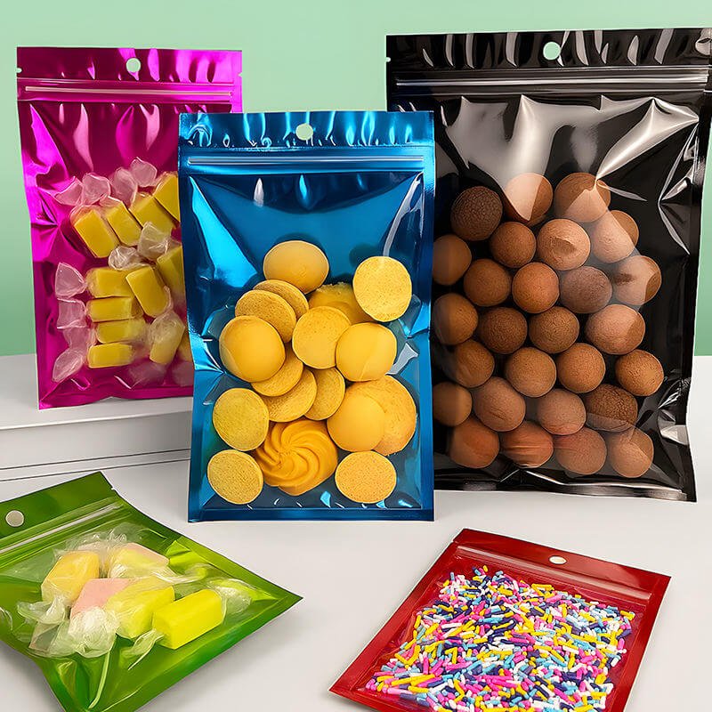 Metallized Snack Packaging - shiny barrier film pouches