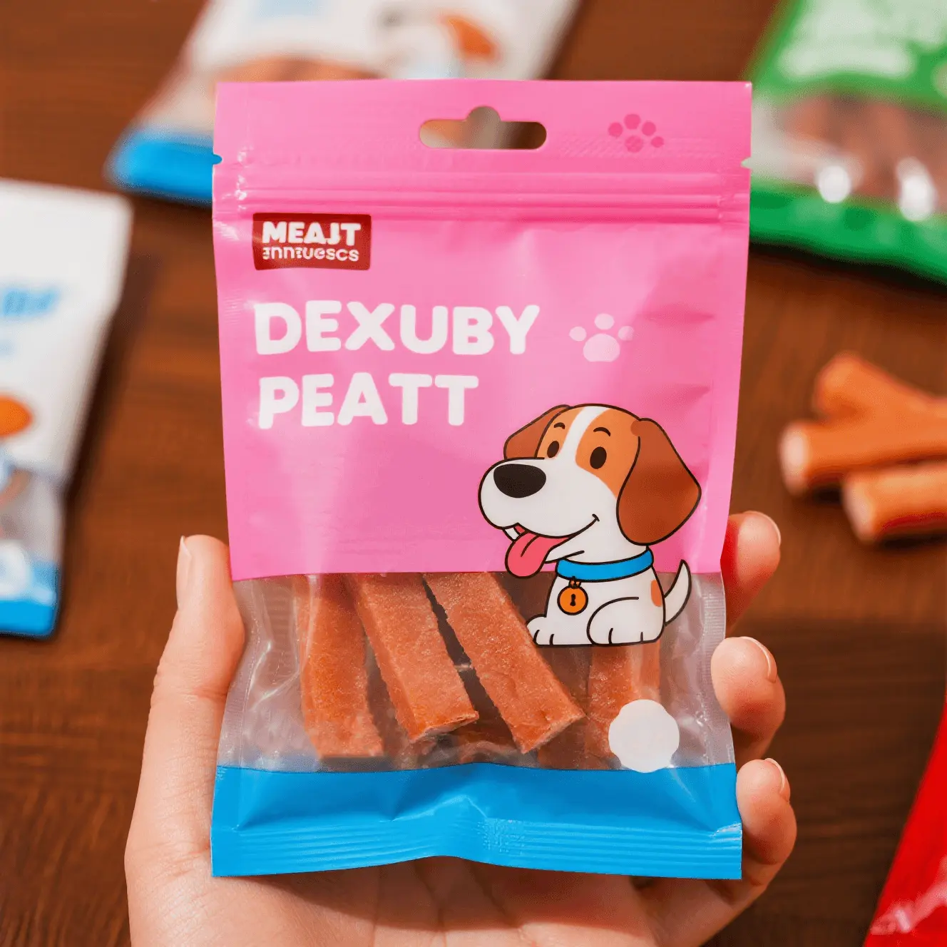 PET plastic pet food packaging clear durable dog cat food containers