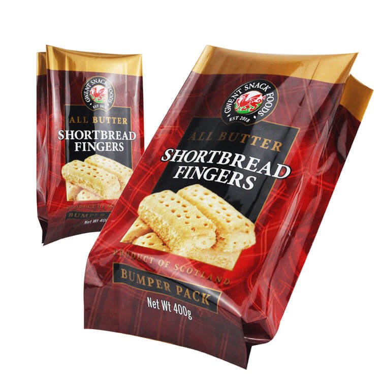 Side Gusset Cookie Bag expanding for bulk content
