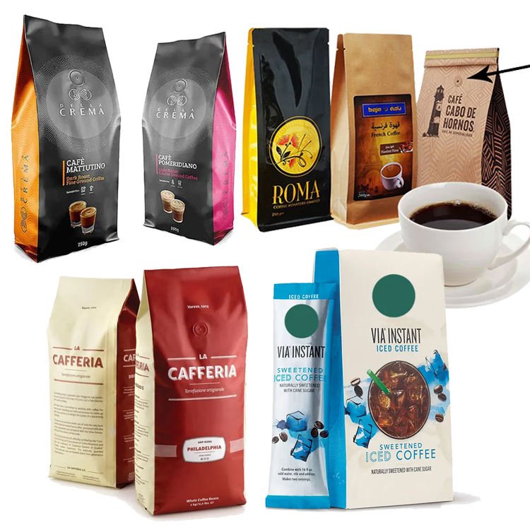 Coffee Packaging Solutions - Custom Printed Coffee Pouches with Valve