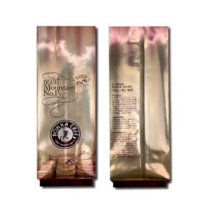 Four side seal milk powder and powder sachet with a wide seal for moisture sensitive powder portions