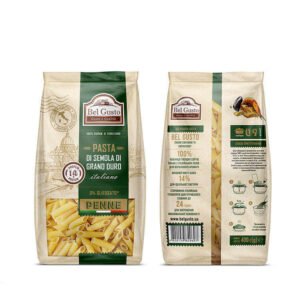 Center seal snack bag with a clear window showing the product through an unprinted area of the front panel