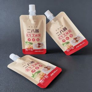 Aluminium foil three-side-seal spout sachet for single-serve liquid dosing